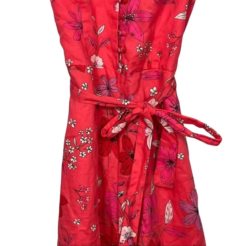 Banana Republic Floral Linen Blend Jumpsuit Size 2 NWOT